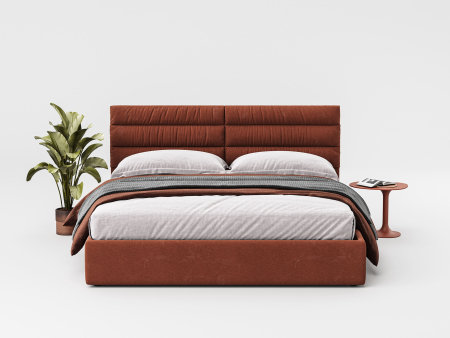 Pat tapitat Narni 2 cu tablie inalta, lada depozitare, somiera metalica, picioare metalice 11cm, laterale dehusabile, stil modern, personalizabil [3]