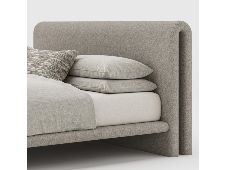 Pat tapitat Nola 1 cu tablie inalta capitonata, lada depozitare, somiera metalica, picioare plastic 3cm, laterale dehusabile, stil modern, personalizabil [4]