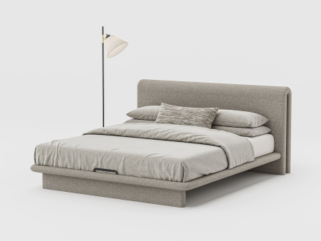 Mobila Dormitor - Pat tapitat Nola 1 cu tablie inalta capitonata, lada depozitare, somiera metalica, picioare plastic 3cm, laterale dehusabile, stil modern, personalizabil