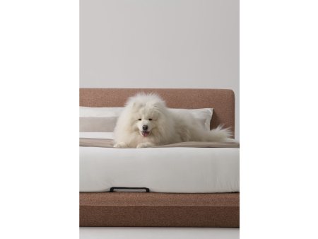 Pat tapitat Nola 2 cu tablie inalta capitonata, lada depozitare, somiera metalica, picioare plastic 3cm, laterale dehusabile, stil modern, personalizabil [16]