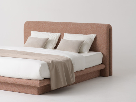 Pat tapitat Nola 2 cu tablie inalta capitonata, lada depozitare, somiera metalica, picioare plastic 3cm, laterale dehusabile, stil modern, personalizabil [31]