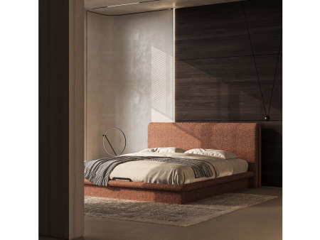 Pat tapitat Nola 2 cu tablie inalta capitonata, lada depozitare, somiera metalica, picioare plastic 3cm, laterale dehusabile, stil modern, personalizabil [4]