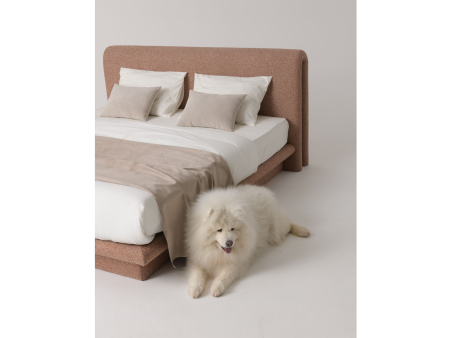 Pat tapitat Nola 2 cu tablie inalta capitonata, lada depozitare, somiera metalica, picioare plastic 3cm, laterale dehusabile, stil modern, personalizabil [22]