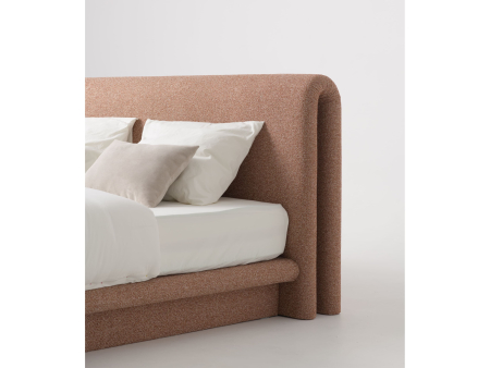 Pat tapitat Nola 2 cu tablie inalta capitonata, lada depozitare, somiera metalica, picioare plastic 3cm, laterale dehusabile, stil modern, personalizabil [11]