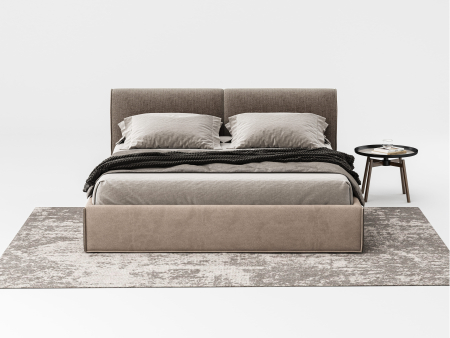 Pat tapitat Novara cu tablie inalta, lada depozitare, somiera metalica, picioare metalice 11cm, laterale dehusabile, stil modern, personalizabil [18]