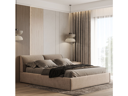 Pat tapitat Novara cu tablie inalta, lada depozitare, somiera metalica, picioare metalice 11cm, laterale dehusabile, stil modern, personalizabil [19]