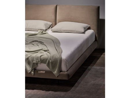 Pat tapitat Ora Light cu tablie inalta capitonata, somiera metalica, picioare metalice 20cm, laterale dehusabile, stil contemporan, personalizabil [17]