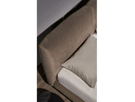 Pat tapitat Ora Light cu tablie inalta capitonata, somiera metalica, picioare metalice 20cm, laterale dehusabile, stil contemporan, personalizabil [11]