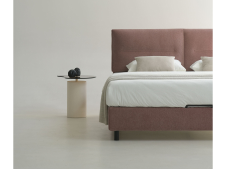 Pat tapitat Salerno cu tablie inalta, lada depozitare, somiera metalica, picioare metalice 10cm, laterale dehusabile, stil modern, personalizabil [14]