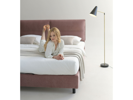 Pat tapitat Salerno cu tablie inalta, lada depozitare, somiera metalica, picioare metalice 10cm, laterale dehusabile, stil modern, personalizabil [23]