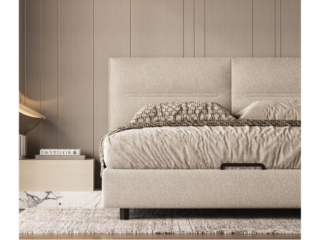 Pat tapitat Salerno cu tablie inalta, lada depozitare, somiera metalica, picioare metalice 10cm, laterale dehusabile, stil modern, personalizabil [9]