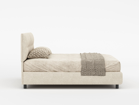 Pat tapitat Salerno cu tablie inalta, lada depozitare, somiera metalica, picioare metalice 10cm, laterale dehusabile, stil modern, personalizabil [3]