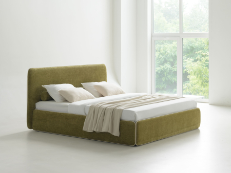 Pat tapitat Torino cu tablie inalta capitonata, lada depozitare, somiera metalica, picioare plastic 3cm, laterale dehusabile, stil modern, personalizabil [22]