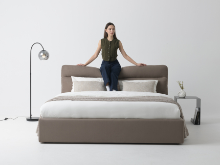 Pat tapitat Vancouver cu tablie inalta ultra-comfortabila, lada depozitare, somiera metalica, picioare plastic 3cm, laterale dehusabile, stil contemporan, personalizabil [1]