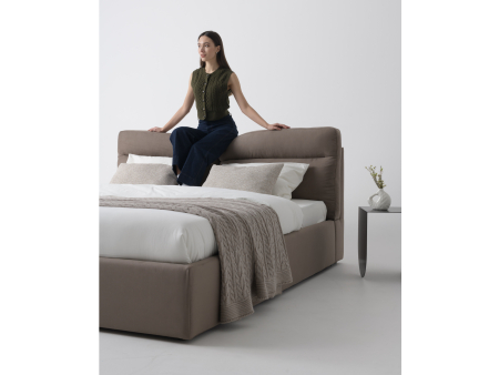 Pat tapitat Vancouver cu tablie inalta ultra-comfortabila, lada depozitare, somiera metalica, picioare plastic 3cm, laterale dehusabile, stil contemporan, personalizabil [12]