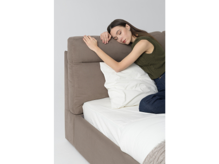 Pat tapitat Vancouver cu tablie inalta ultra-comfortabila, lada depozitare, somiera metalica, picioare plastic 3cm, laterale dehusabile, stil contemporan, personalizabil [28]