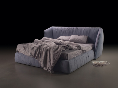 Pat tapitat Too Night, tablie inalta capitonata, lada depozitare, somiera metalica, picioare lemn 4cm, laterale dehusabile, stil contemporan, personalizabil [4]