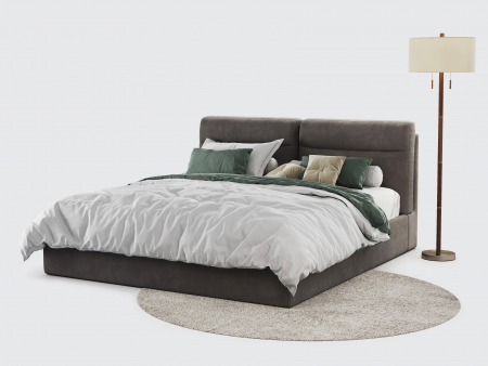 Pat tapitat Vancouver cu tablie inalta ultra-comfortabila, lada depozitare, somiera metalica, picioare plastic 3cm, laterale dehusabile, stil contemporan, personalizabil [7]
