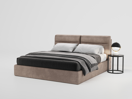 Pat Tapitat - Pat tapitat Vancouver cu tablie inalta ultra-comfortabila, lada depozitare, somiera metalica, picioare plastic 3cm, laterale dehusabile, stil contemporan, personalizabil