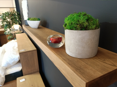 Polita de perete Wally 120cm, lemn masiv, multiple finisaje disponibile, stil minimalist [4]