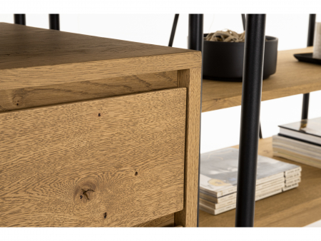 Rollbox 3 sertare Atlas, compatibil cu birourile Atlas, lemn de stejar, rotile tip castor, feronerie cu amortizare, multiple finisaje disponibile, stil minimalist [10]