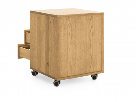 Rollbox 3 sertare Atlas, compatibil cu birourile Atlas, lemn de stejar, rotile tip castor, feronerie cu amortizare, multiple finisaje disponibile, stil minimalist [14]