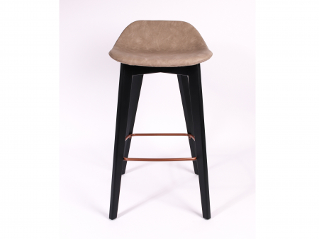 Scaun bar H65cm Amelia, tapitat, personalizabil, lemn masiv stejar, stil contemporan, tapiterie stofa sau piele [4]