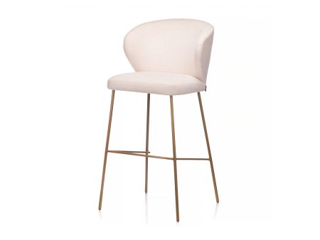 Scaun bar H65cm Stella, tapitat, personalizabil, picioare metalice, stil contemporan, tapiterie stofa sau piele [4]