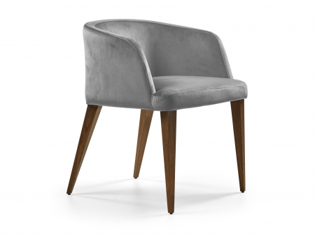 Scaune Dining - Scaun cu brate Bijou, tapitat, personalizabil, picioare lemn masiv, scoica lemn masiv, stil contemporan, tapiterie stofa