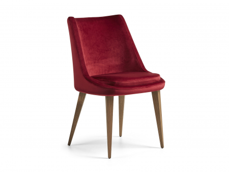 Scaune Dining - Scaun Cesena, tapitat, personalizabil, picioare lemn masiv, stil modern, tapiterie stofa
