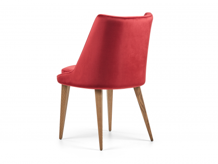 Scaun Cesena, tapitat, personalizabil, picioare lemn masiv, stil modern, tapiterie stofa [2]