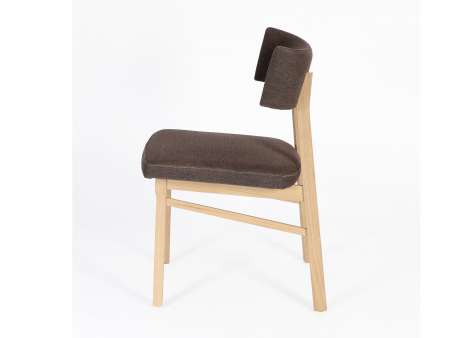 Scaun Chloe, tapitat, personalizabil, lemn masiv stejar, stil contemporan, tapiterie stofa sau piele [5]