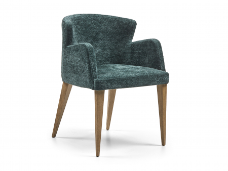 Scaune Dining - Scaun cu brate Jewel, tapitat, personalizabil, picioare lemn masiv, scoica lemn masiv, stil contemporan, tapiterie stofa