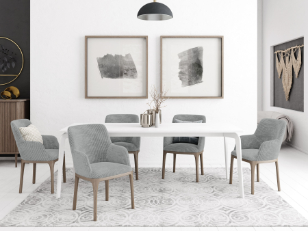 Scaun cu brate Movano, tapitat, personalizabil, picioare lemn masiv, scoica lemn masiv, stil contemporan, tapiterie stofa sau piele [1]