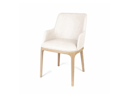 Scaune Bucatarie si Dining - Scaun cu brate Movano, tapitat, personalizabil, picioare lemn masiv, scoica lemn masiv, stil contemporan, tapiterie stofa sau piele