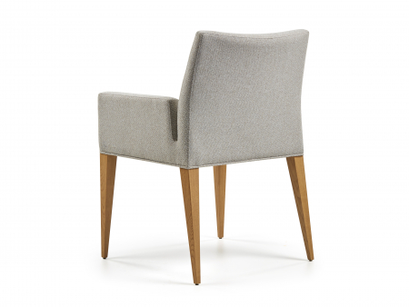 Scaun cu brate Turin, tapitat, personalizabil, picioare lemn masiv, stil modern, tapiterie stofa [1]