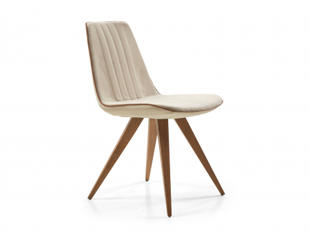 Mobila Dining - Scaun Eterna 39, tapitat, personalizabil, picioare lemn masiv, scoica lemn masiv, stil contemporan, tapiterie stofa