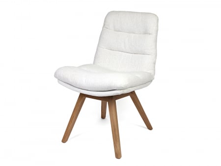Mobila Dining - Scaun Jonathan, tapitat, personalizabil, picioare lemn masiv stejar, scoica lemn masiv, stil contemporan, tapiterie stofa sau piele