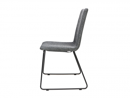 Scaun minimalist stivuibil Lara, tapitat, personalizabil, picioare metal, scoica lemn masiv, stil contemporan, tapiterie stofa sau piele [4]