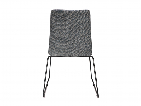 Scaun minimalist stivuibil Lara, tapitat, personalizabil, picioare metal, scoica lemn masiv, stil contemporan, tapiterie stofa sau piele [5]