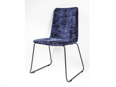 Claudie Design - Scaun minimalist stivuibil Lara Plus, tapitat, personalizabil, picioare metal, scoica lemn masiv, stil contemporan, tapiterie stofa sau piele