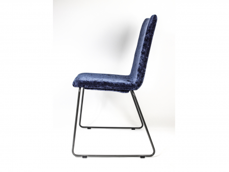 Scaun minimalist stivuibil Lara Plus, tapitat, personalizabil, picioare metal, scoica lemn masiv, stil contemporan, tapiterie stofa sau piele [2]