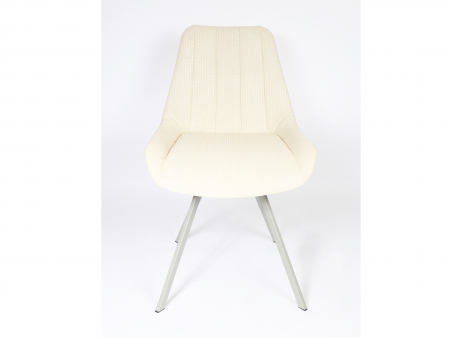 Scaun Simon, tapitat, personalizabil, picioare metalice, scoica lemn masiv, stil contemporan, tapiterie stofa sau piele [7]