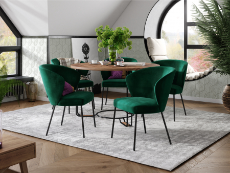 Scaun Stella, tapitat, personalizabil, picioare metalice, scoica lemn masiv, stil contemporan, tapiterie stofa sau piele [1]