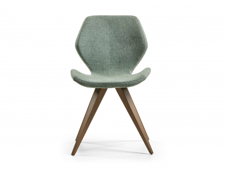 Scaun minimalist Yves, tapitat, personalizabil, picioare lemn masiv, stil modern, tapiterie stofa [2]