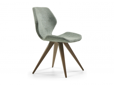 Scaune Dining - Scaun minimalist Yves, tapitat, personalizabil, picioare lemn masiv, stil modern, tapiterie stofa