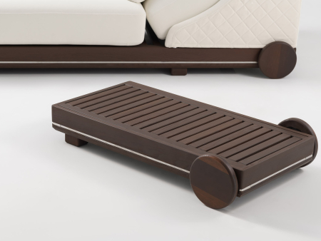 Sezlong pentru plaja cu spatar reglabil Portofino 100-150cm, personalizabil, stil contemporan, lemn masiv, stofa pentru uz exterior [21]
