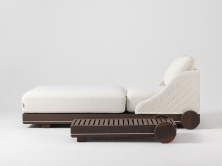 Sezlong pentru plaja cu spatar reglabil Portofino 100-150cm, personalizabil, stil contemporan, lemn masiv, stofa pentru uz exterior [20]