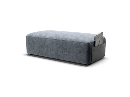 Accesorii - Taburet tapitat Puff Twice 110x55cm, tapitat, personalizabil, stil minimalist