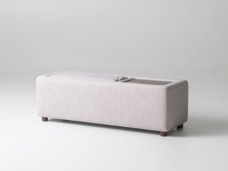 Mobila Living - Taburet tapitat Soft 114x40cm, cu spatiu de depozitare, tapitat, personalizabil, stil minimalist